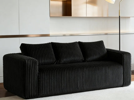 Cloud Loveseat Sofa Couch, Compressed - Black