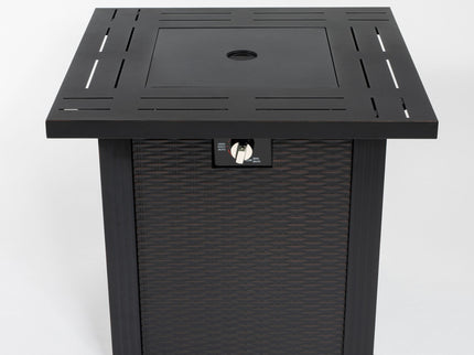 Square Fire Pit Table - Brown