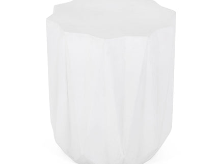 Outdoor Lightweight Concrete Side Table - Antique White