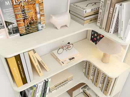 L-Shaped Corner Bookshelf