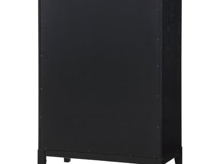 Mason - 5 Drawer Chest With Fluted Design - Black