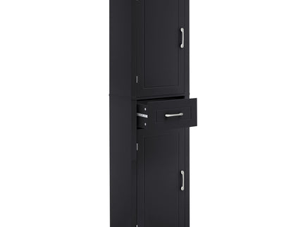 Tall Freestanding Bathroom Storage Cabinet With 2 Doors And Adjustable Shelves