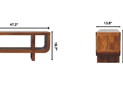 Orion - Curved Media Unit - Brown