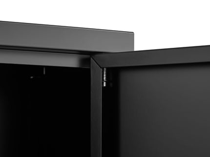 Modern Storage Cabinet With Adjustable Shelves, Magnetic Door Stopper