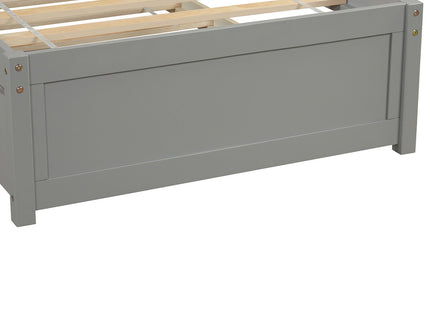 Platform Bed Wood Bed Frame With Trundle