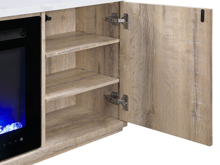 Mason - Entertainment Unit With Bluetooth Speaker And LED Lighting - Natural
