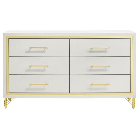 Chesney - 6 Drawer Bedroom Dresser - White
