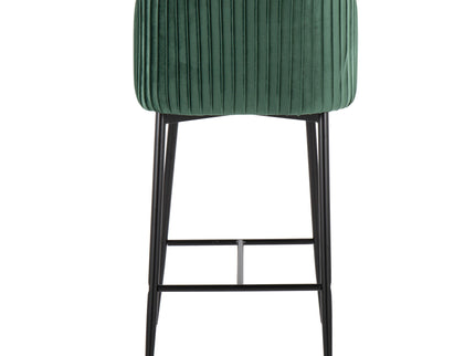 Fran - Pleated Waves Contemporary, Fixed Height Counter Stool (Set of 2)