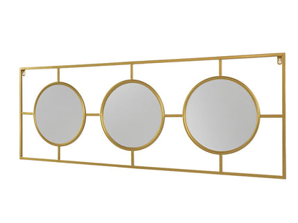 3 Mirror Piece Wall Mirror InRectangular Frame, Home Wall Decor For Bedroom Living Room