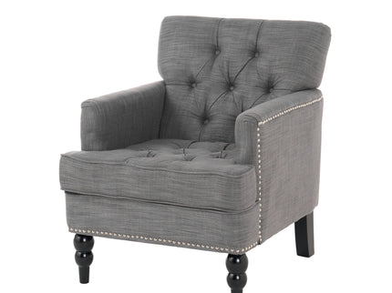 Harrison - Tufted Club Chair With Button Tufted Back And Birch Wood Legs
