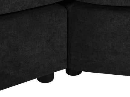 Modern 3 Seater Upholstered Sofa With Curved Design