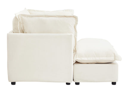 Modern Armchair Sofa With Movable Ottoman