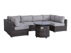 Dark Brown / 2 Pc. Sectional Sofa, Fire Pit