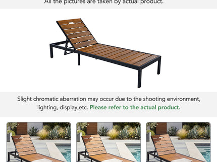 Outdoor Chaise With Adjustable Backrest