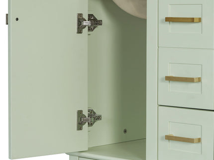 Bathroom Vanity, Modern Bathroom Cabinet With Sink Combo Set, Bathroom Storage Cabinet With A Soft Closing Door And 3 Drawers, Solid Wood Frame