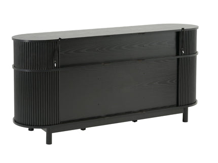 Fluted Sideboard Buffet Cabinet With Sliding Doors And Adjustable Shelves