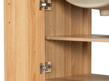 36" Bathroom Vanity, 2 Soft Close Doors, 4 Soft Close Drawers, Adjustable Shelf, Storage Cabinet - Acacia Wood