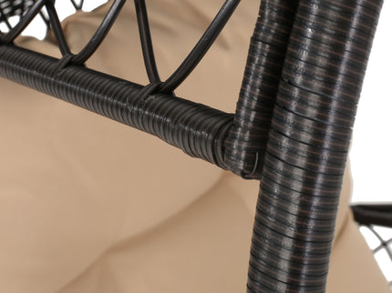 Outdoor Wicker Standing Basket Chair With Cushion