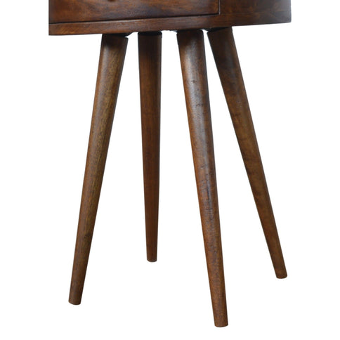 Nordic Chestnut Circular Nightstand
