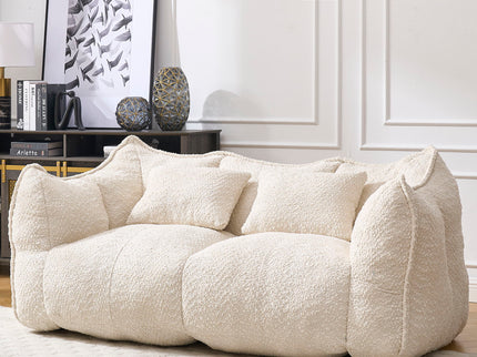 Comfortable Dual Beanbag Chair With High Resilience Foam Core For 2 People