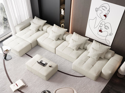 Modern Oversized Diy Combination Modular Sectional Sofa With Pillows