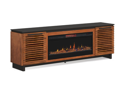 Fireplace TV Stand Console For TVs Up To 100" - Black / Bourbon