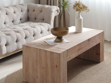 Modern Farmhouse Living Room Block Leg Coffee Table