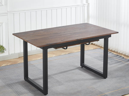Square Extendable Dining Table With Metal Legs