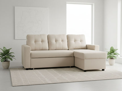 Convertible L Shaped Sectional Sleeper Sofa Bed, Saving Pull Out Couch