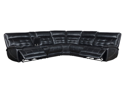 Hayden - Dual Power Reclining Sectional Sofa - Black