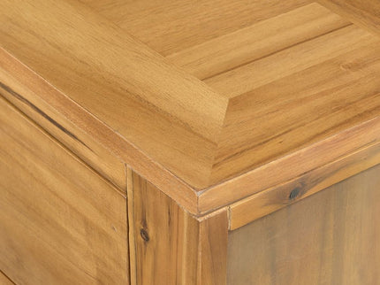 6 Drawer Dresser - Natural Wood / Brown