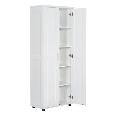 Storage Cabinet With Adjustable Shelves, 2 Doors, Rectangle Design For Bathroom