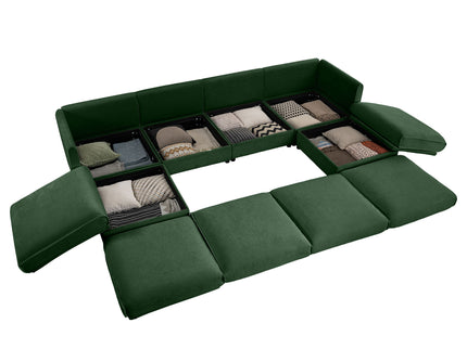 Contemporary Elegant Sofa With Storage And Ottoman
