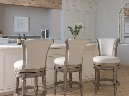 Swivel Barstool With High-Back