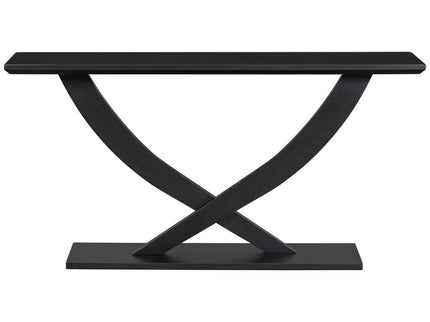 Console Table With Cross Leg Base And Reinforced Support Plate