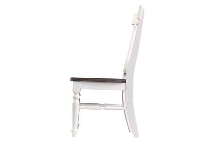 Dining Chairs (Set of 2) - Brown / White