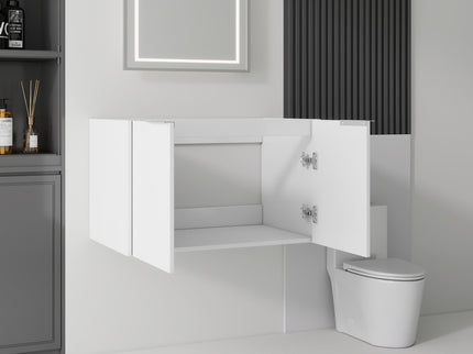 Floating Bathroom Vanity Cabinet With Soft Close Double Doors, Spacious Interior Storage, Wall Mounted, Cabinet Only
