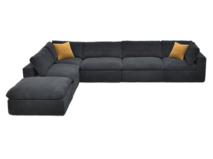 Custom Configuration Modular Sectional With Toss Pillows
