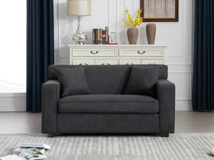 2 In 1 Lounge Chair With 4" Mattress & 2 Throw Pillows - Gray