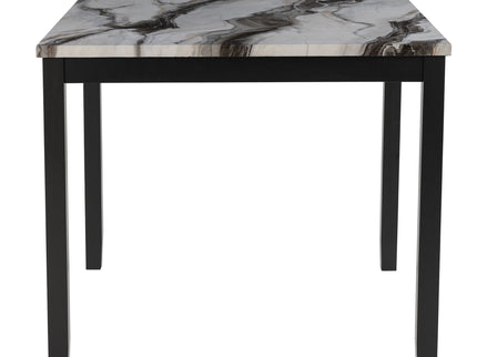 Leoncia - Bar Table And 4 Bar Stools - Espresso / White