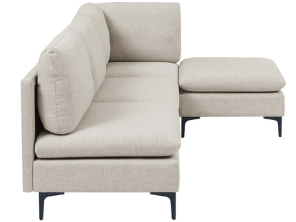 Upholstered Modular Sectional With Tall Legs, Medium Firm Seat