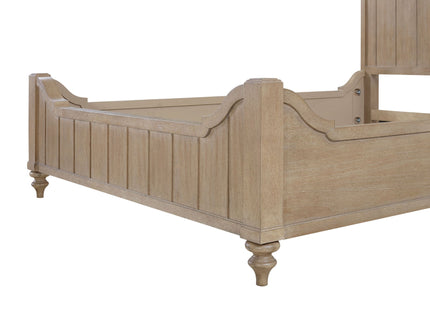 Panel Bedroom Set With 3 Drawer Nightstand, Casual Dresser, Cane Mirror, 3 Drawer Cane Front Chest And Bench