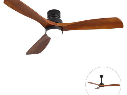 52" Ceiling Fan With Dimmable LED Light, 6 Speed DC Motor, 3 Blades