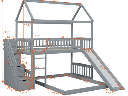 House Bunk Bed With Slide