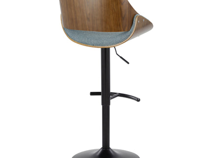 Fabrizzi - Mid Century Modern Adjustable BarStool With Rounded T Footrest (Set of 2)