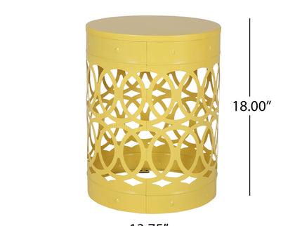 Outdoor Metal Large End Table, Modern Design