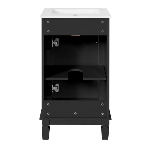 Bathroom Vanity With Sink, Soft-Closing Door, Adjustable Shelf