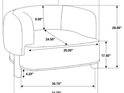 Kensing - Barrel Back Accent Chair