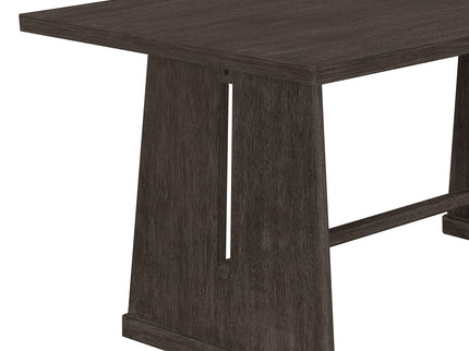 Dining Set With Rectangular Table, 4 Upholstered Chairs & 1 Padded Bench