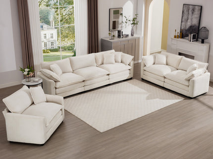 Elegant Oversized Sectional Sofa Set With Deep Seats And Flexible Layout